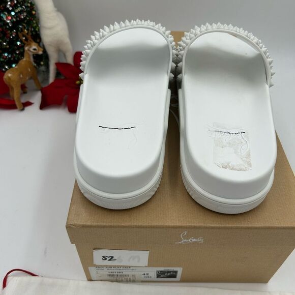 Men’s Christian Louboutin pool fun slides size 42 made in Italy - Picture 8 of 11